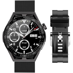 Smartwatch Rubicon RNCE88-2 Czarny- Czarny Pasek Silikonowy + Czarna Bransoleta